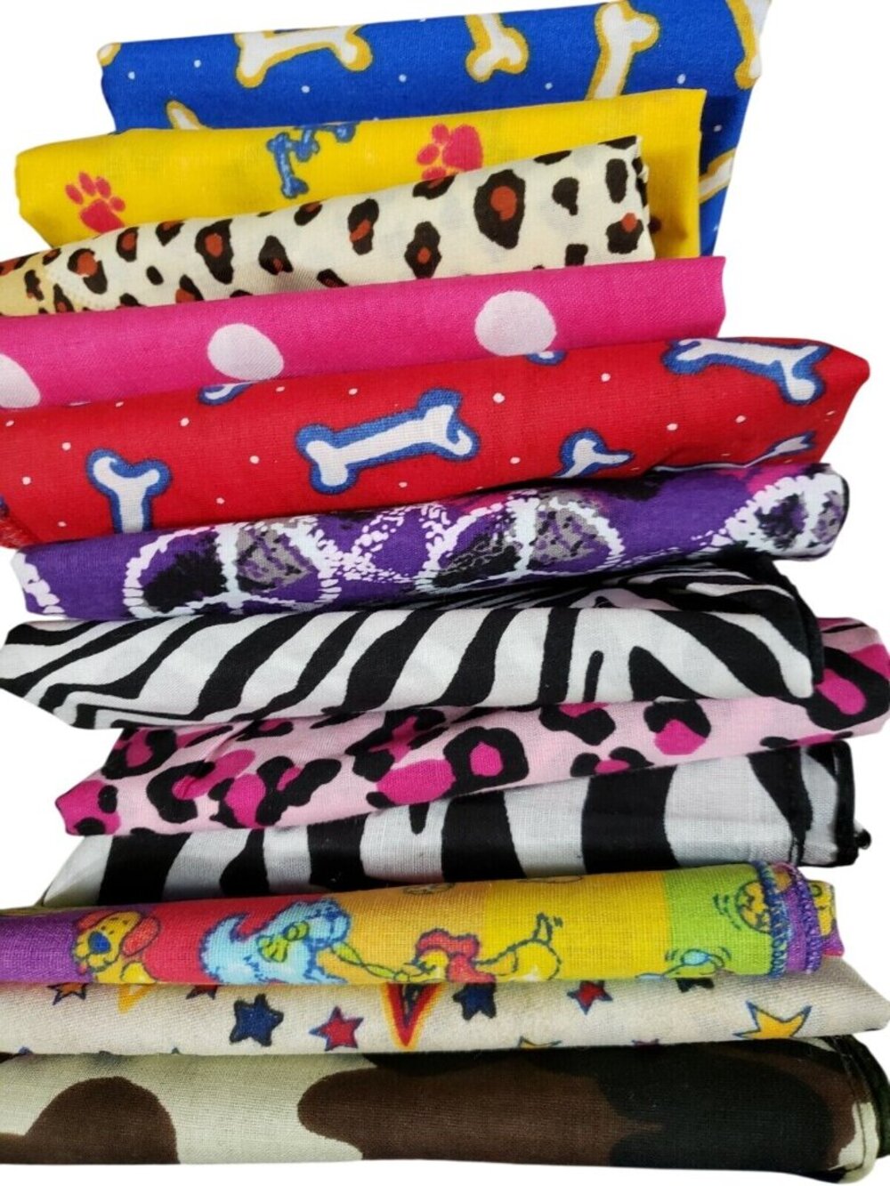 13pc Bandanas Hankies Pocket Squares Headbands Masks Pet Neckerchiefs New